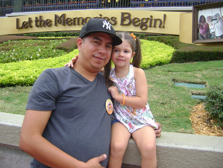 Valerie and Daddy at Disneyworld